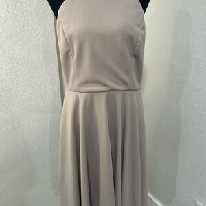 Lulu's Strapless Taupe Dress